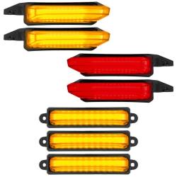 Recon - Recon 264339BK LED Fender/Grille Marker Light Kit Amber/Red 21-24 F150 Raptor - Image 2