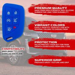 Recon - Recon 264002GM4BL Silicone Key Fob Cover Blue 21-25 Escalade - Image 2