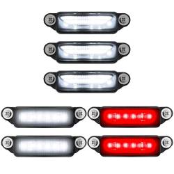 Recon - Recon 264340WHBK LED Fender/Grille Marker Light Kit White/Red for Ram 1500 TRX - Image 2