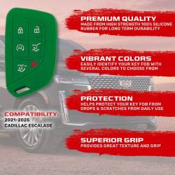 Recon - Recon 264002GM4GR Silicone Key Fob Cover Green 21-25 Escalade - Image 2