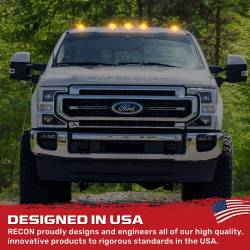 Recon - Recon 264342BKHPAM LED Cab Roof Light Kit Smoked/Amber 17-25 Super Duty - Image 4