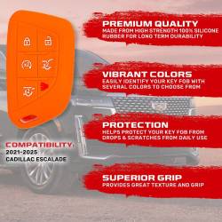 Recon - Recon 264002GM4OR Silicone Key Fob Cover Orange 21-25 Escalade - Image 2