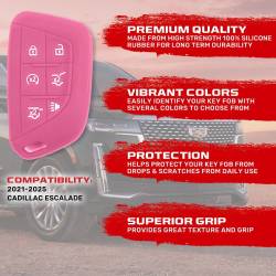 Recon - Recon 264002GM4PK Silicone Key Fob Cover Pink 21-25 Escalade - Image 2