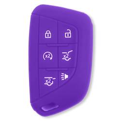 Recon - Recon 264002GM4PR Silicone Key Fob Cover Purple 21-25 Escalade - Image 1
