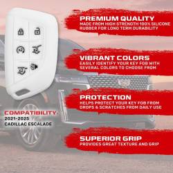 Recon - Recon 264002GM4WH Silicone Key Fob Cover White 21-25 Escalade - Image 2
