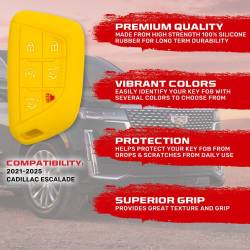 Recon - Recon 264002GM4YL Silicone Key Fob Cover Yellow 21-25 Escalade - Image 2