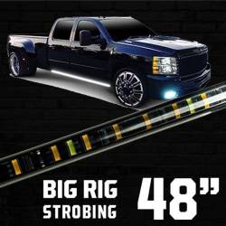 Recon - Recon 26413XS Big Rig Strobing 48" LED Side Running Light Bars White/Amber - Image 3