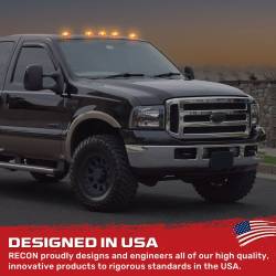 Recon - Recon 264143BKHPAMX LED Cab Roof Light EACH Smoked/Amber 99-16 Super Duty - Image 4