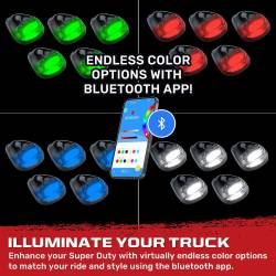 Recon - Recon 264143BKRGB LED Cab Roof Light Kit Smoked/RGB 99-16 Super Duty - Image 3