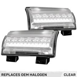 Recon - Recon 264148CL LED Turn Signal Lenses Clear/White/Amber for 18-25 Wrangler JL - Image 1