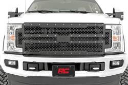 Rough Country Suspension Systems - Rough Country 70213 Front Mesh Grille Insert Black for 17-19 Ford Super Duty - Image 2
