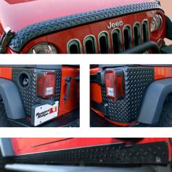 Rugged Ridge 11651.51 5-Piece Body Armor Guard Kit for Jeep Wrangler