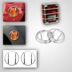 Rugged Ridge 12496.08 Stainless 10Pc Euro Guard Light Kit 07-18 Jeep Wrangler JK