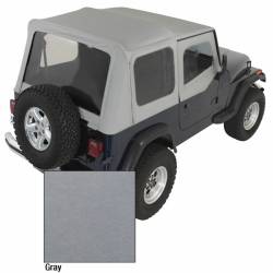 Rugged Ridge - Rugged Ridge 13701.09 Soft Top Door Skins Charcoal Clear Window for Wrangler - Image 1