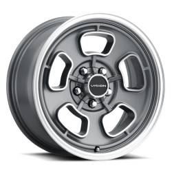Vision Wheels 148-5861SGMF0 148 Shift 15x8 5x4.75 0mm Gray Matte w/Machined Lip