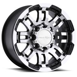 Vision Wheels 375 Warrior 20x9 8x6.5 18mm Machined & Black Gloss 375-2981GBMF18