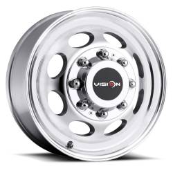 Vision Wheels 81 Hauler Single 19.5x7.5 8x6.5 0mm Matte Gray 81C-9781GML0NR
