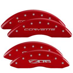 MGP Caliper Covers 13083SCZ6RD Front/Rear Red for 06-13 Chevrolet Corvette