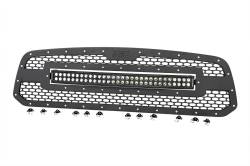 Rough Country Suspension Systems - Rough Country 70199 Front Mesh Grille Insert w/LED Black for 13-18 Ram 1500 - Image 2