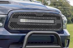 Rough Country Suspension Systems - Rough Country 70199 Front Mesh Grille Insert w/LED Black for 13-18 Ram 1500 - Image 5