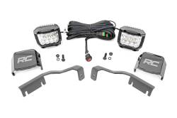 Rough Country 71068 A-Pillar 3" LED Ditch Light Kit-Flood for 22-26 Frontier