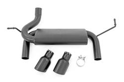 Rough Country Suspension Systems - Rough Country 96002A Axle-Back Dual Exhaust System Black for 07-18 Wrangler JK - Image 2