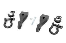 Rough Country RS156 Front Tow Hook/D-Ring Kit Black for 07-13 Silverado 1500