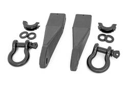 Rough Country RS159 Front Tow Hook/D-Ring Kit Black for 20-26 Sierra 2500HD
