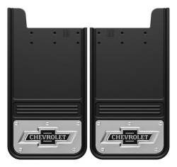 Gatorback - Gatorback 12"x23" Universal Black Mud Flaps Chevrolet Logo GB1223C - Image 1