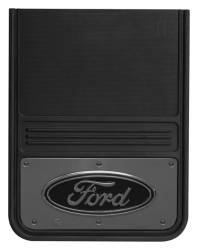 Gatorback - Gatorback 14"x18" Universal Black Mud Flaps Ford Oval Logo GM1418F-B - Image 1
