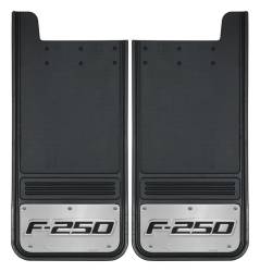 Gatorback - Gatorback 12"x26" Universal Black Mud Flaps F250 Logo GB1226F250 - Image 1