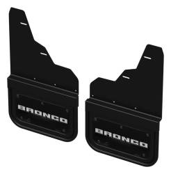 Gatorback Removable 12"x9" Black Front Mud Flaps Ford Bronco GCN406F1-BRW