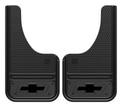 Gatorback - Gatorback Mini Cut-Style 10"x18" Mud Flaps-Gun Metal Bowtie Logo GM1018CUTBT - Image 1