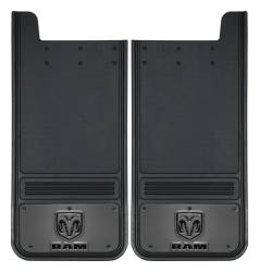 Gatorback - Gatorback 12"x26" Universal Black Mud Flaps for Ram Head Logo GM1226RV - Image 1