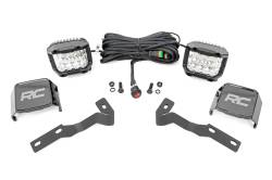 Rough Country 71084 A-Pillar 3" LED Ditch Light Kit-Flood for 16-23 Tacoma
