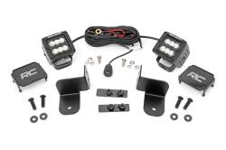 Rough Country Suspension Systems - Rough Country 93083 Rear Cab Mount 2" LED Pod Light Kit for Polaris Ranger XP - Image 2