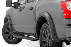 Rough Country Suspension Systems - Rough Country F-N101705A Pocket Fender Flares Black for 17-24 Nissan Titan - Image 1