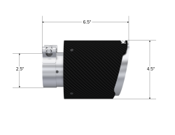 MBRP Exhaust - MBRP Exhaust T5191CF Tip 4.5" OD Out 2.5" ID 6.5" Length Dual Wall CF T304 - Image 2