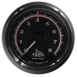 Equus - Equus E6088 Gauge Tachometer 3-3/8" 8k RPM Blk Dial Blk Case 6000 Series - Image 1
