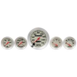 Equus - Equus E8500 Gauge Set 3-3/8" Mech Speedo 2" OilP/WTemp/Fuel/Volt White 8000 - Image 1