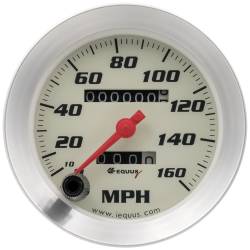 Equus - Equus E8500 Gauge Set 3-3/8" Mech Speedo 2" OilP/WTemp/Fuel/Volt White 8000 - Image 2