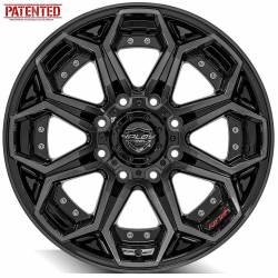 4PLAY - 4PLAY Wheels 4P80R 20x10 8x6.5 -24mm Gloss Black/Brushed 4P80R-20100-8650-24BBT - Image 2