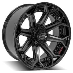 4PLAY - 4PLAY Wheels 4P80R-22100-6D55-18BBT 4P80R 22x10 6x5.5/135 -18mm Black/Brushed - Image 3