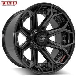 4PLAY Wheels 4P80R 22x12 8x180 -44mm Gloss Black/Brushed 4P80R-22120-8180-44BBT