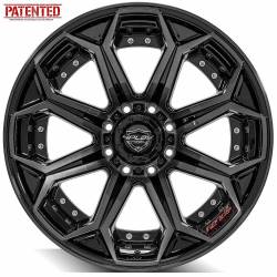 4PLAY - 4PLAY Wheels 4P80R 22x12 8x180 -44mm Gloss Black/Brushed 4P80R-22120-8180-44BBT - Image 2