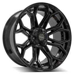 4PLAY Wheels 4P83 22x10 5x5.0/5.5 -18mm Black/Brushed 4P83-22100-5D55-18BBT