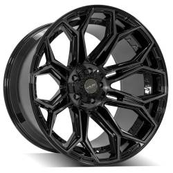 4PLAY Wheels 4P83 22x12 5x5.0/5.5 -44mm Black/Brushed 4P83-22120-5D55-44BBT