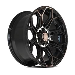 4PLAY Wheels 4P83 20x9 5x5.0/5.5 0mm Gloss Black/Brushed 4P83-20090-5D55-0BBT
