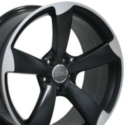 OE Wheels LLC - OE Wheels AU29 19x8.5 5x112 35mm Satin Black/Machined AU29-19085-5112-35MB1 - Image 3
