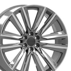 OE Wheels LLC - OE Wheel CA91-26100-6550-28PG 26" Replica CA91 Gunmetal/Polished Face 6x5.5 - Image 1